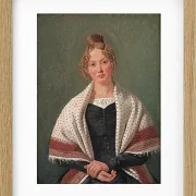 Constantin Hansen – Porträt von Hanne Wanscher 1835 | Giclée Kunstdruck gerahmt