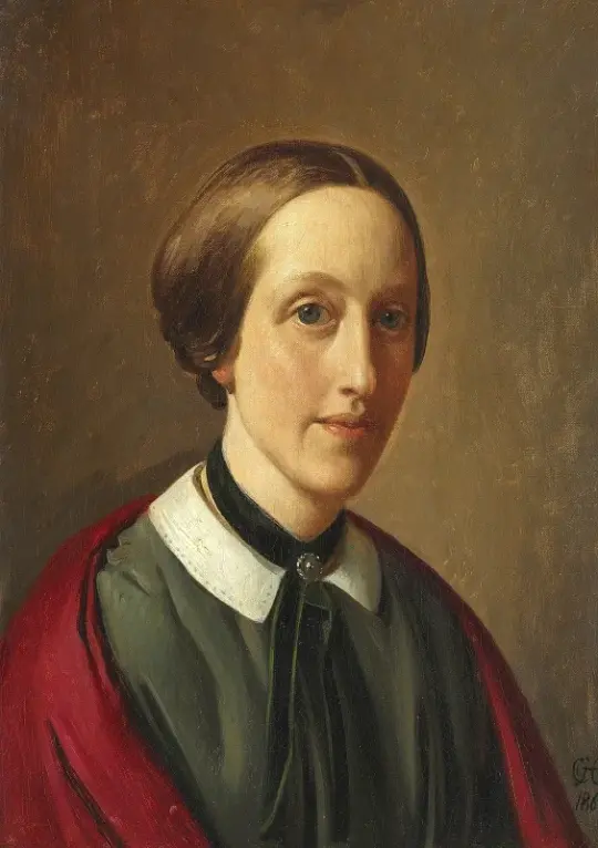 Constantin Hansen | Portræt af Michala Ingerslev -1860 | Indrammet kunsttryk | Danmarks Guldalder | formida