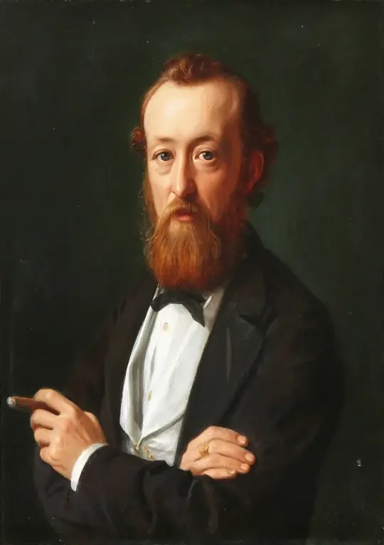 Constantin Hansen | Portræt af August Weis - 1850 | Indrammet kunsttryk | Danmarks Guldalder | formida