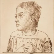 Constantin Hansen | Portræt af Elise Købke - 1849 | Indrammet kunsttryk | Danmarks Guldalder | formida