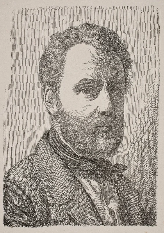 Constantin Hansen | Wilhelm Marstrand – 1851 | Indrammet kunsttryk | Danmarks Guldalder | formida