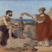 Constantin Hansen – Prometheus formt einen Mann aus Ton 1845 | Giclée Kunstdruck gerahmt