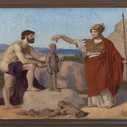 Constantin Hansen – Prometheus formt einen Mann aus Ton 1845 | Giclée Kunstdruck gerahmt