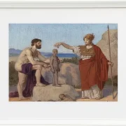 Constantin Hansen – Prometheus formt einen Mann aus Ton 1845 | Giclée Kunstdruck gerahmt