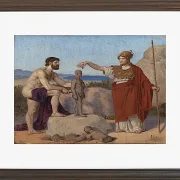 Constantin Hansen – Prometheus formt einen Mann aus Ton 1845 | Giclée Kunstdruck gerahmt