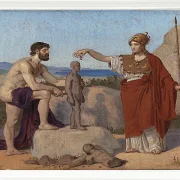 Constantin Hansen – Prometheus formt einen Mann aus Ton 1845 | Giclée Kunstdruck gerahmt