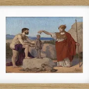 Constantin Hansen – Prometheus formt einen Mann aus Ton 1845 | Giclée Kunstdruck gerahmt