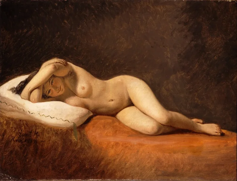 Constantin Hansen – Ruhendes Modell 1839 | Giclée Kunstdruck gerahmt