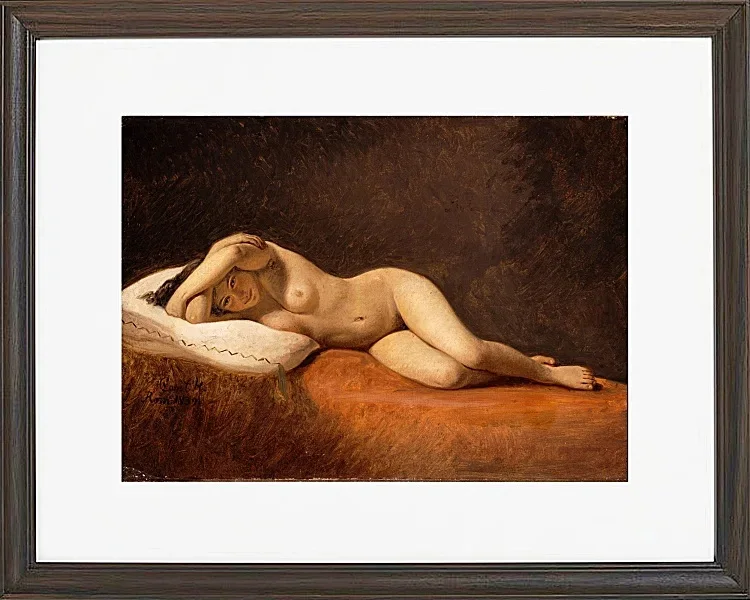 Constantin Hansen – Ruhendes Modell 1839 | Giclée Kunstdruck gerahmt