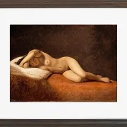 Constantin Hansen – Ruhendes Modell 1839 | Giclée Kunstdruck gerahmt