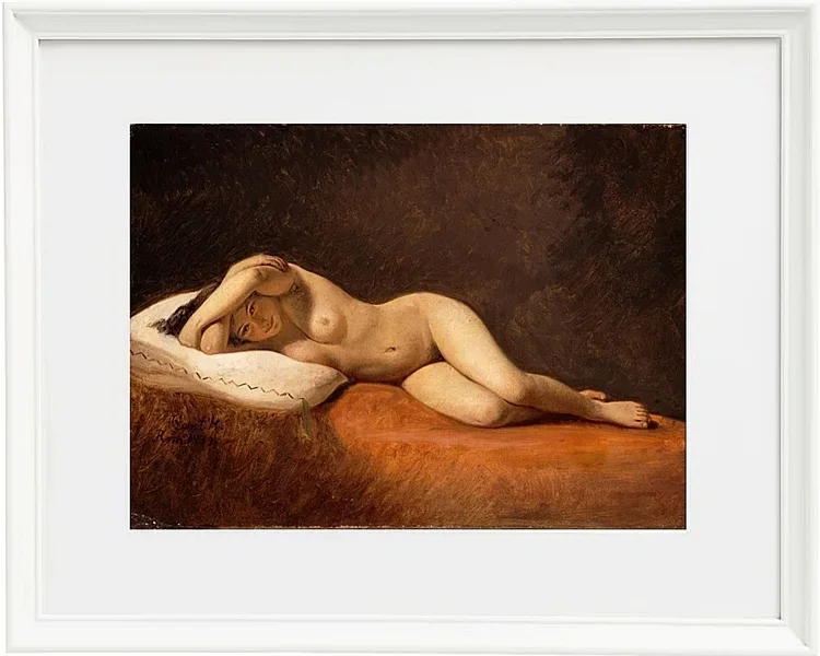 Constantin Hansen – Ruhendes Modell 1839 | Giclée Kunstdruck gerahmt