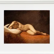 Constantin Hansen – Ruhendes Modell 1839 | Giclée Kunstdruck gerahmt