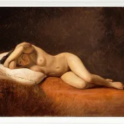 Constantin Hansen – Ruhendes Modell 1839 | Giclée Kunstdruck gerahmt