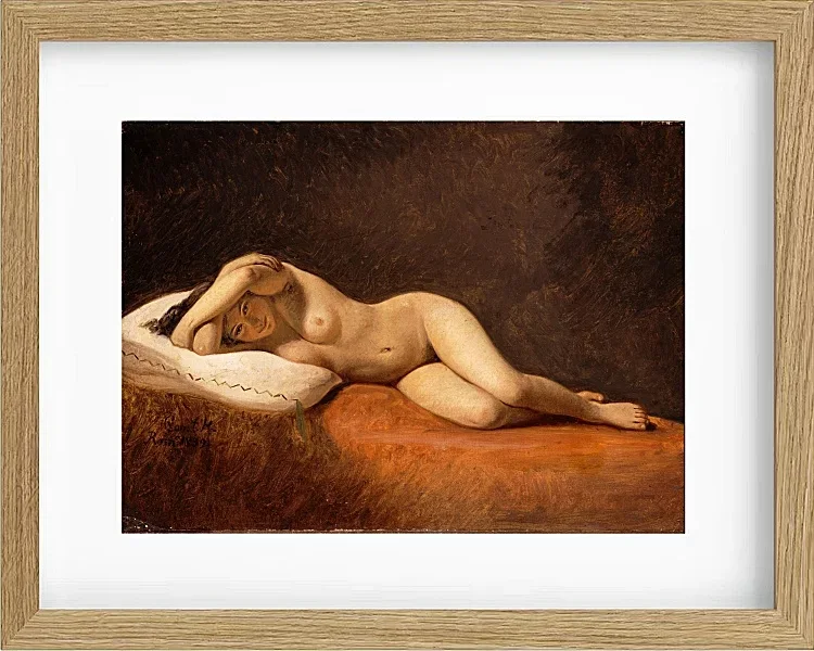 Constantin Hansen – Ruhendes Modell 1839 | Giclée Kunstdruck gerahmt