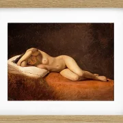 Constantin Hansen – Ruhendes Modell 1839 | Giclée Kunstdruck gerahmt