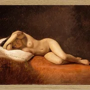 Constantin Hansen – Ruhendes Modell 1839 | Giclée Kunstdruck gerahmt