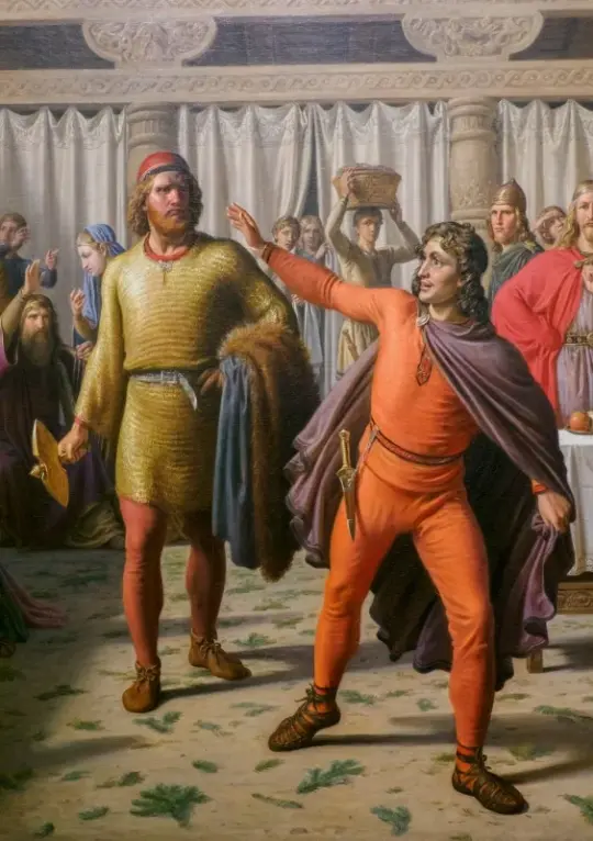 Constantin Hansen | Ægirs Fest - 1857 | Indrammet kunsttryk | Danmarks Guldalder | formida
