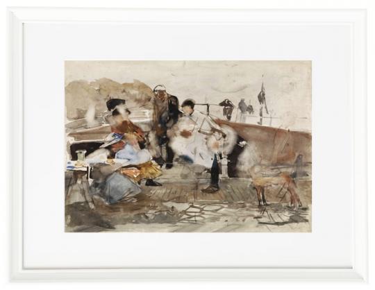 Gesellschaft auf einem Boot - 1867