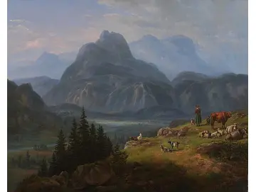 Das Etschtal bei Roveredo - 1824