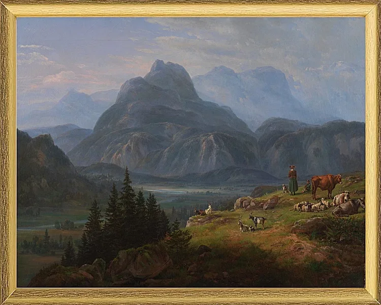 Das Etschtal bei Roveredo - 1824