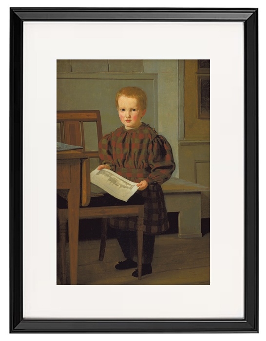 Der Sohn des Malers C.W. Eckersberg, Julius, im Atelier seines Vaters – 1831