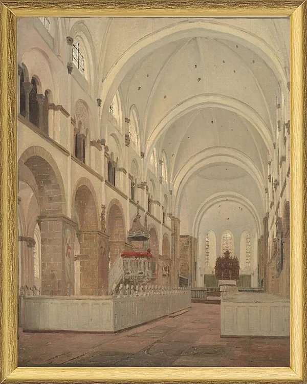 Das Innere der Kathedrale von Ribe – 1836