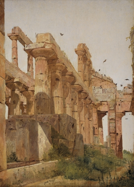 Der Hera-Tempel in Paestum, Italien - 1838