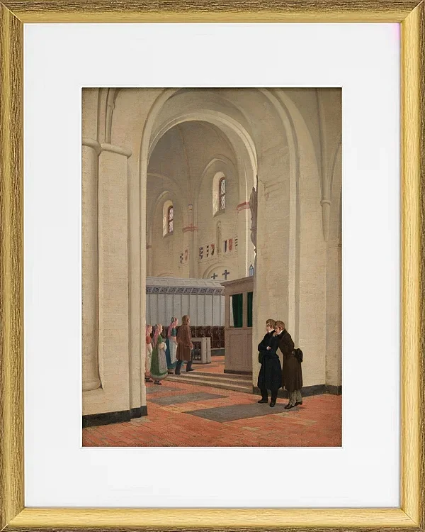 Das Innere der St.Bendt-Kirche in Ringsted – 1829