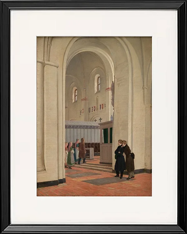 Das Innere der St.Bendt-Kirche in Ringsted – 1829