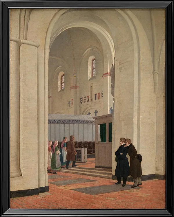 Das Innere der St.Bendt-Kirche in Ringsted – 1829