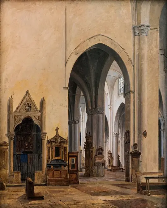 Das Innere von S. Maria Minerva in Rom – 1839