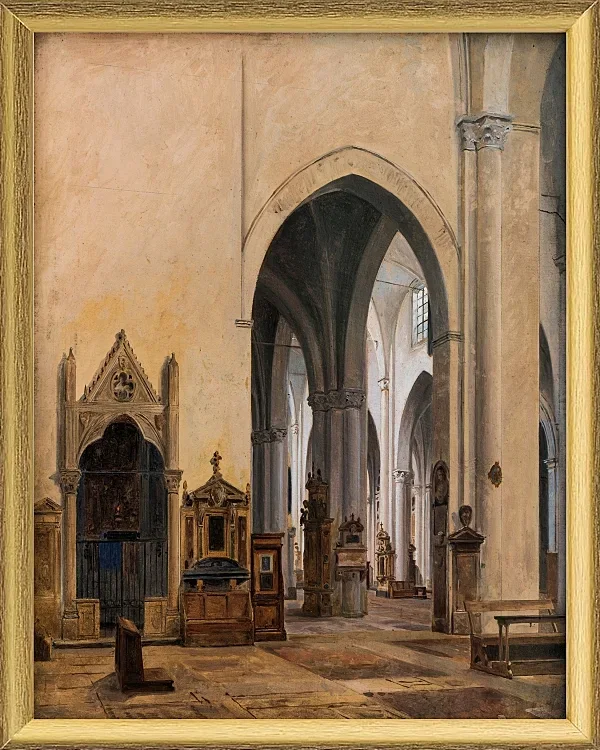 Das Innere von S. Maria Minerva in Rom – 1839