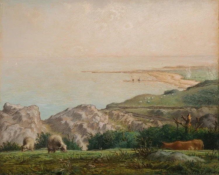 Das Meer von der Spitze der Landemer-Klippe aus gesehen – 1870