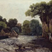 Das Wehr an der Mühle – 1866