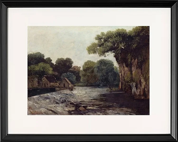 Das Wehr an der Mühle – 1866