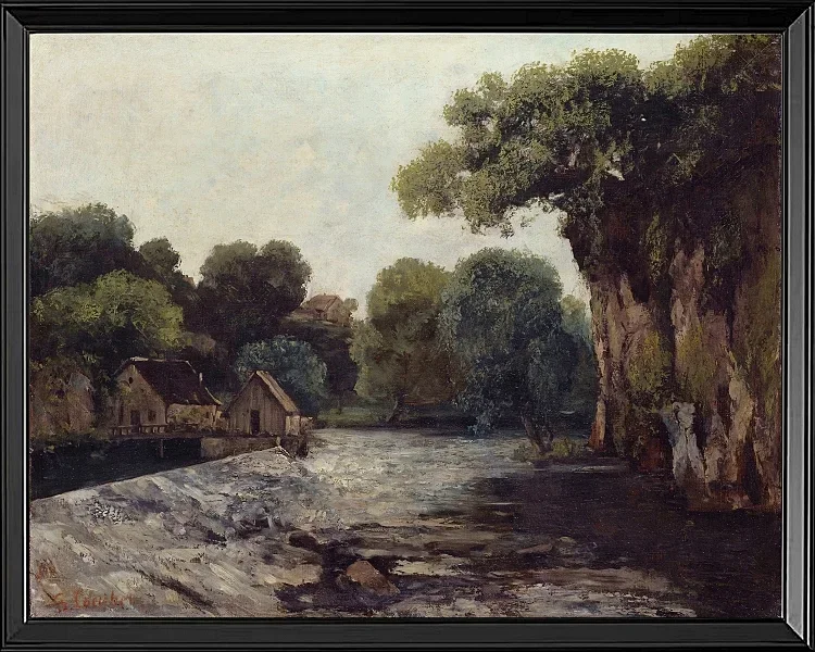 Das Wehr an der Mühle – 1866