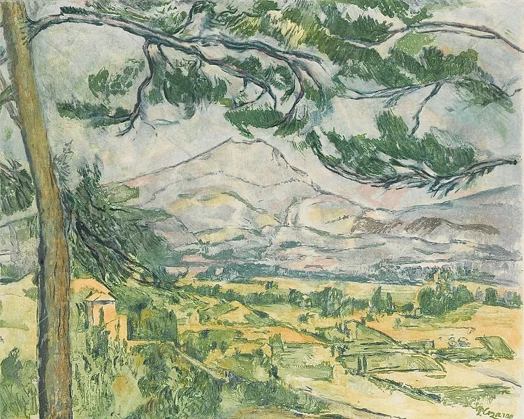 Sainte Victoire bjerget - 1887