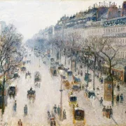 Der Boulevard Montmartre an einem Wintermorgen – 1897
