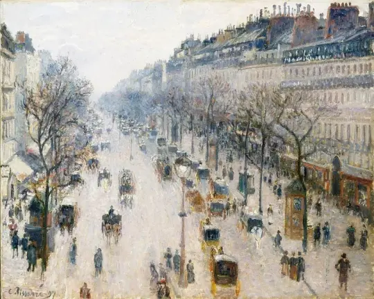 Der Boulevard Montmartre an einem Wintermorgen – 1897