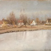 Der Dorfteich in Ring, Seeland - 1890