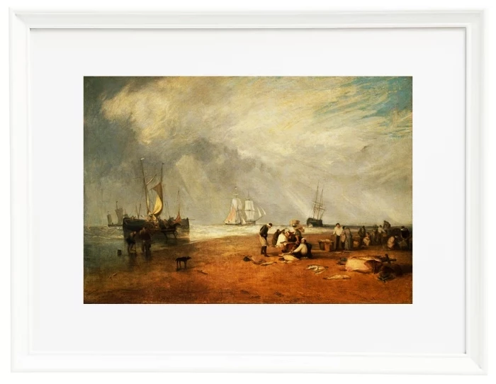 Der Fischmarkt am Hastings Beach – 1825