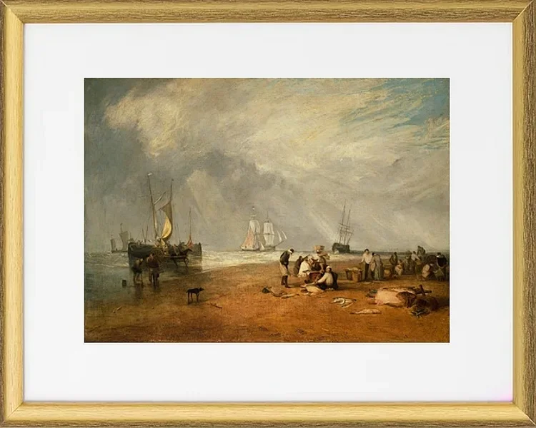 Der Fischmarkt am Hastings Strand - 1825