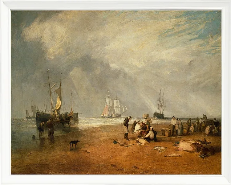 Der Fischmarkt am Hastings Strand - 1825