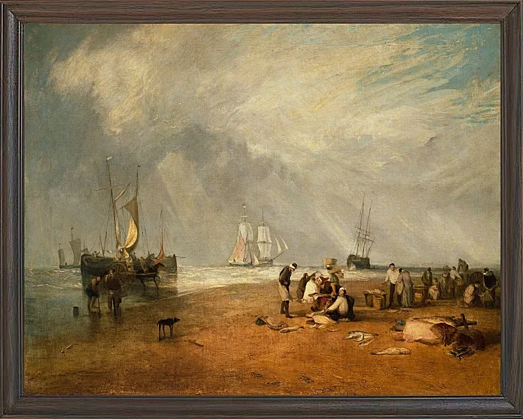 Der Fischmarkt am Hastings Strand - 1825