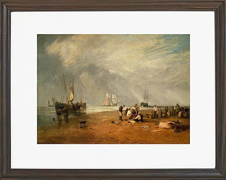 Der Fischmarkt am Hastings Strand - 1825