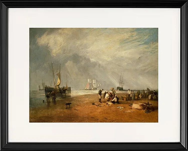 Der Fischmarkt am Hastings Strand - 1825