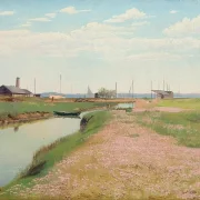 Der Fluss und der Hafen von Frederiksværk - 1900