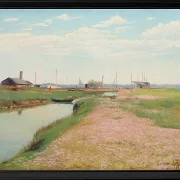 Der Fluss und der Hafen von Frederiksværk - 1900