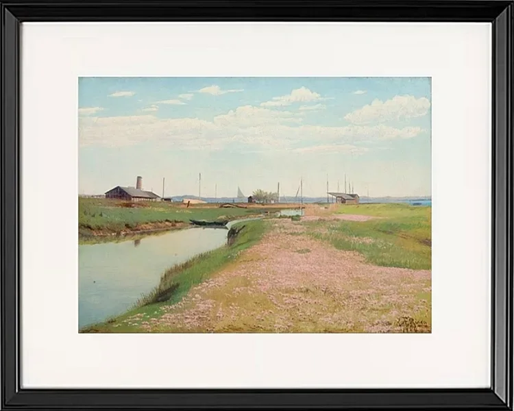 Der Fluss und der Hafen von Frederiksværk - 1900