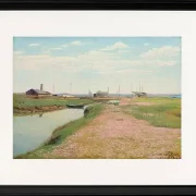 Der Fluss und der Hafen von Frederiksværk - 1900